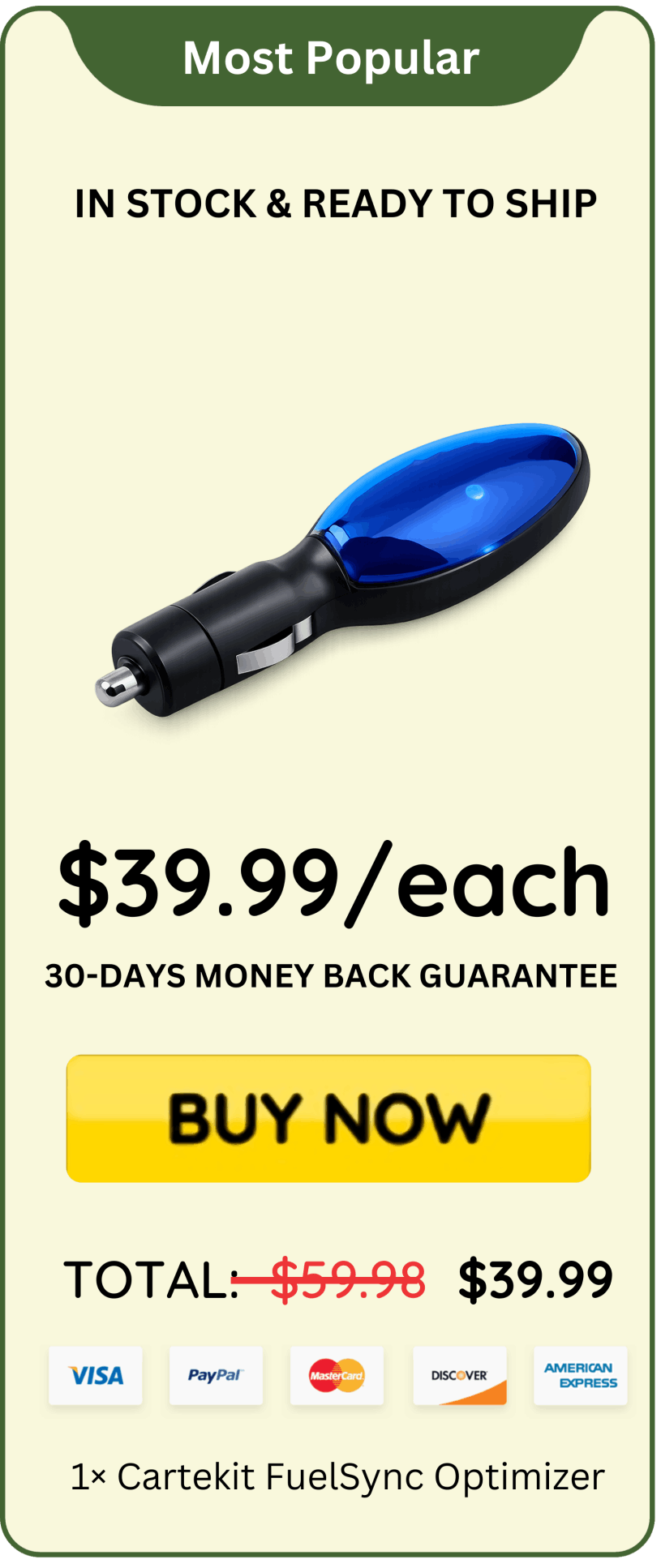 Cartekit FuelSync Optimizer offer price
